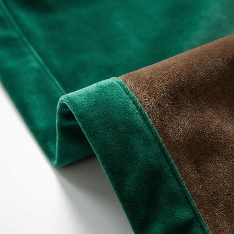 ผ้าม่านกำมะหยี่ทึบแสงสไตล์โมเดิร์น สำหรับตกแต่งบ้าน แบบแผ่นเดียว ไม่รวมอุปกรณ์ม่าน