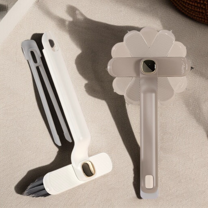 シームブラシ 多目的硬質毛壁ブラシ 浴室タイル隙間掃除ブラシ 回転ブラシヘッド