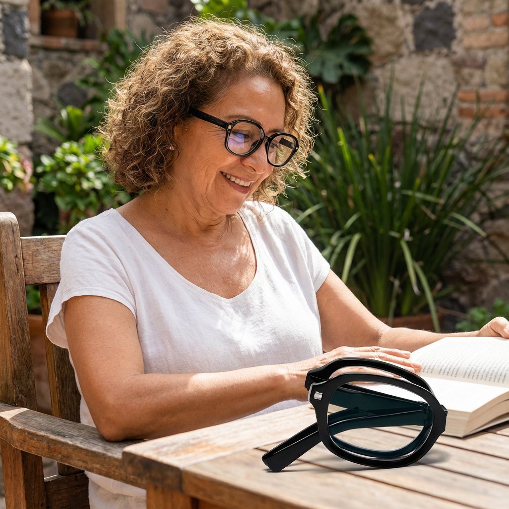 Gafas de lectura plegables antirreflejo para personas mayores