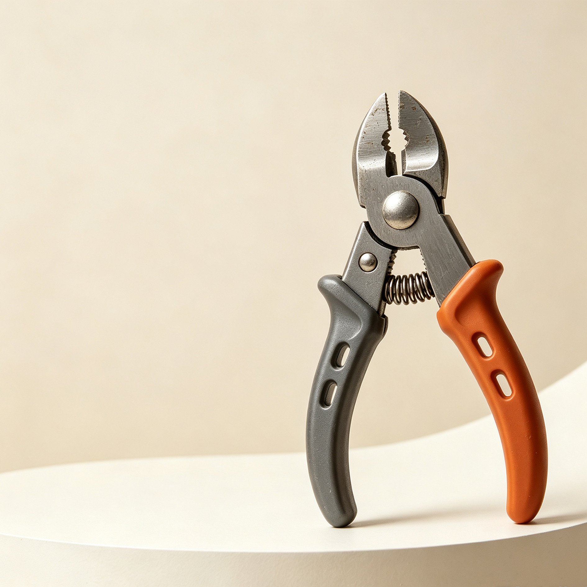 Orange-Gray Two-Color Wire Pliers