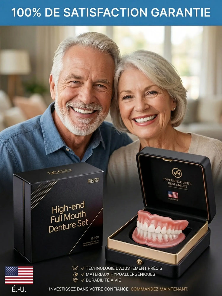 Prothèse dentaire complète haut de gamme sur mesure
