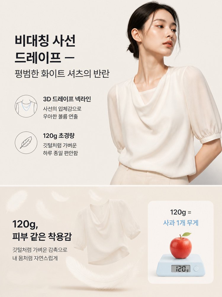 【만능 코디】라운드넥 레이어드 셔츠