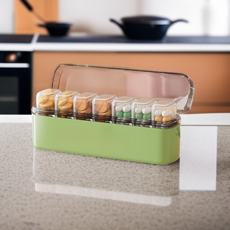 ミニダブルレイヤー携帯用ピルケース