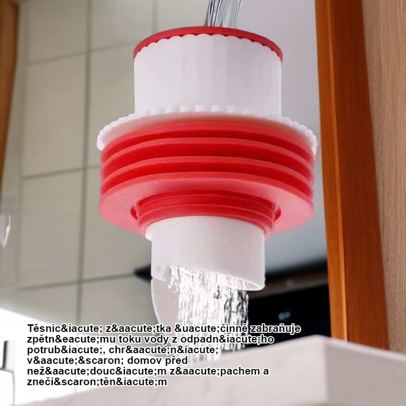 Těsnicí zátka proti zpětnému toku odtoku a zpětná klapka