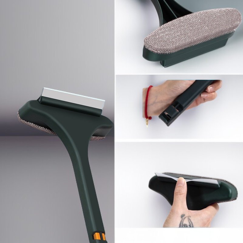 家庭用両面ブラシ 窓拭き 取り外しなし 両面掻き出し 掃除用具 スクリーンブラシ 高層ガラスクリーニングブラシ