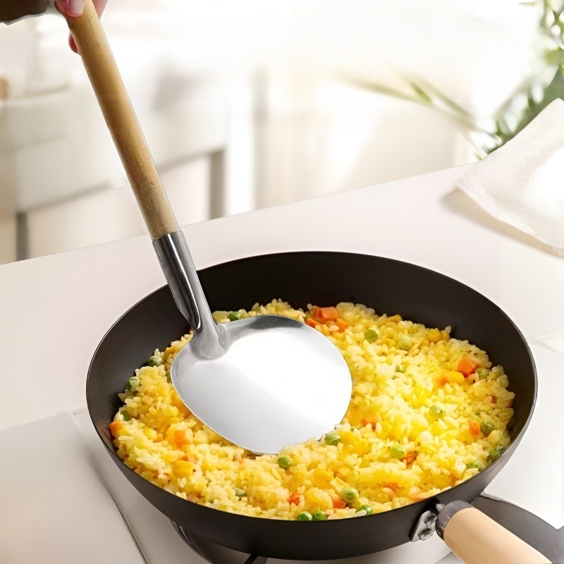 Round mouth stainless steel non stick spatula