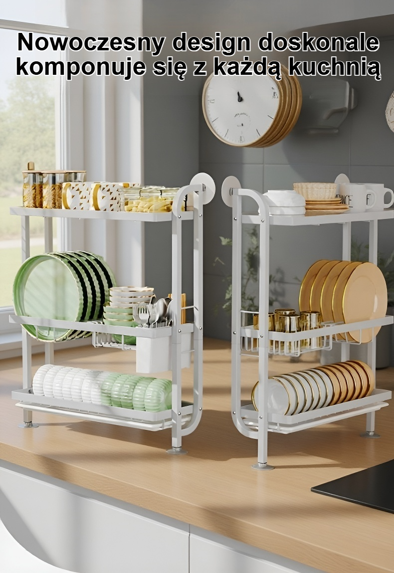 Wieszak na naczynia kuchenne bez wiercenia montaż