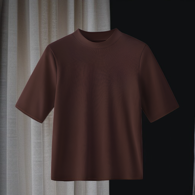 【柔らかくて優しい】2026春夏新作 五分袖スタンドカラー テンセルTシャツ 薄手ゆったり 半袖 快適 軽量 着痩せ レディース トップス プラスサイズあり