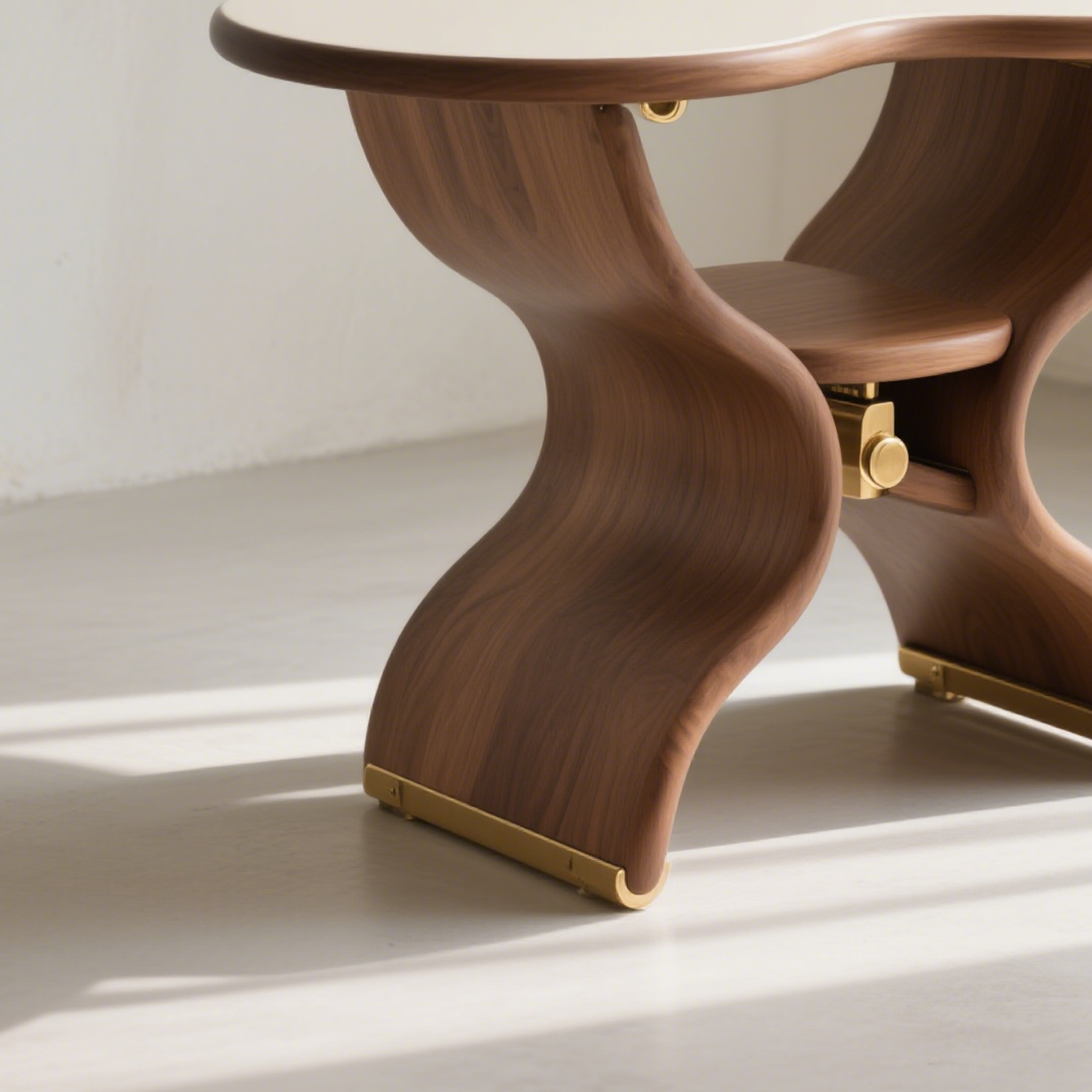 รายละเอียดขาโต๊ะไม้รูปทรงทันสมัย