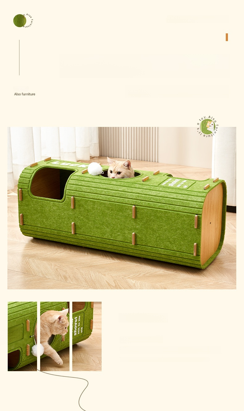 Gesloten kattenklimrek met zachte en warme rustplek