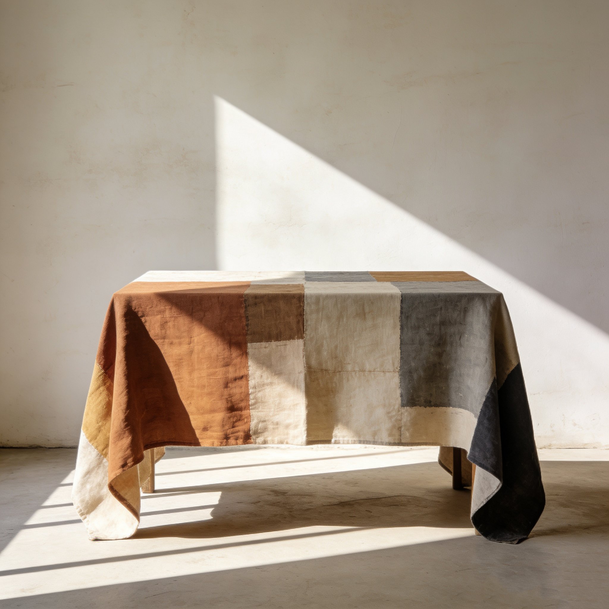  체크 패턴 테이블보