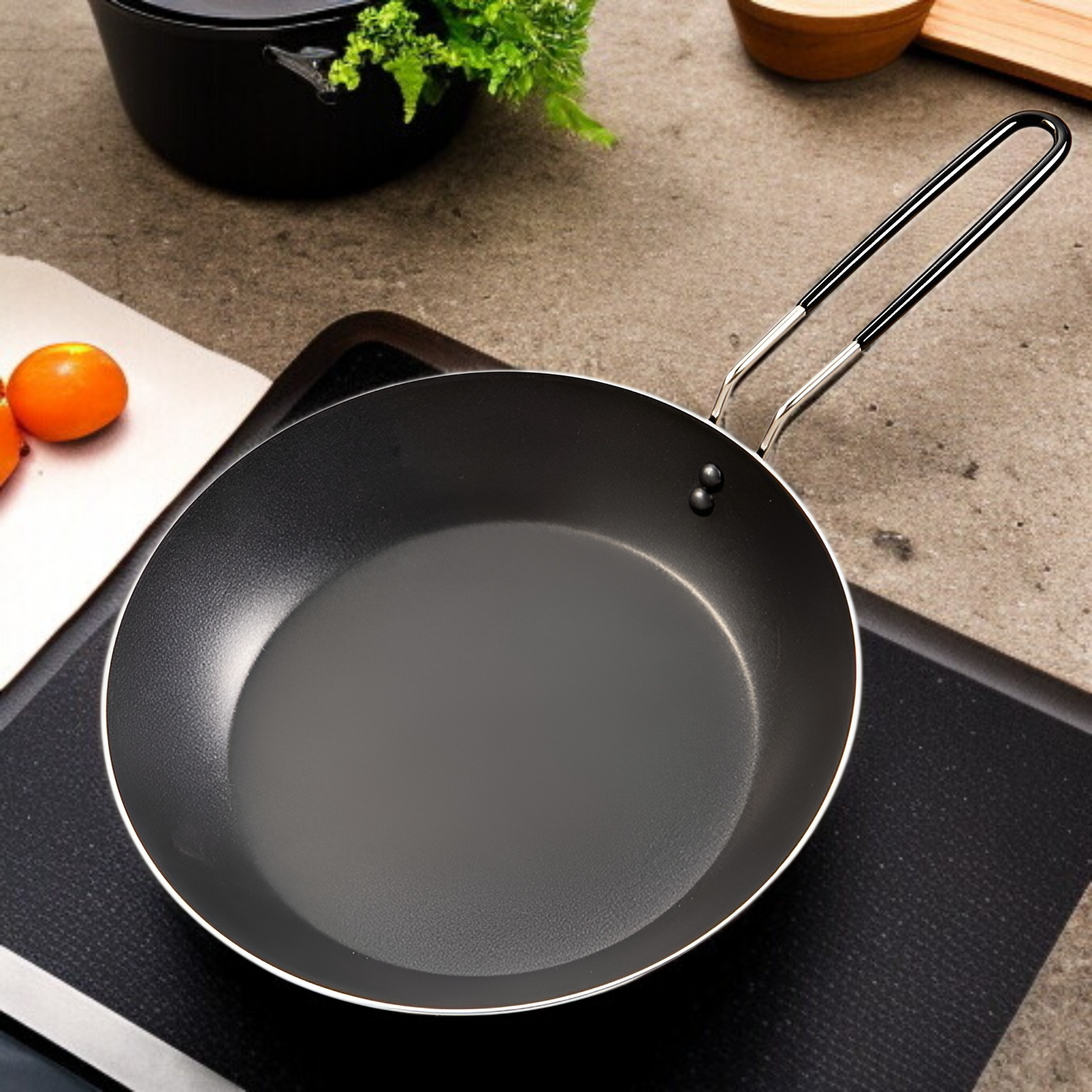 フライパン携帯フライパン 24cm アルミ 軽い 折りたたみ式フライパン アウトドア用軽量化 焦げ付きにくい キャンプに最適収納便利