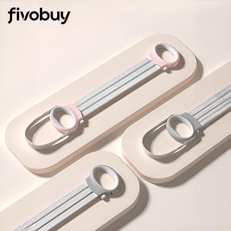 แถบต้านทานรูปเลข 8 สำหรับผู้หญิง ถอดออกได้สำหรับใช้ในบ้าน ออกกำลังกาย โยคะ และพยุงหลัง (แพ็ค 3 ชิ้น)