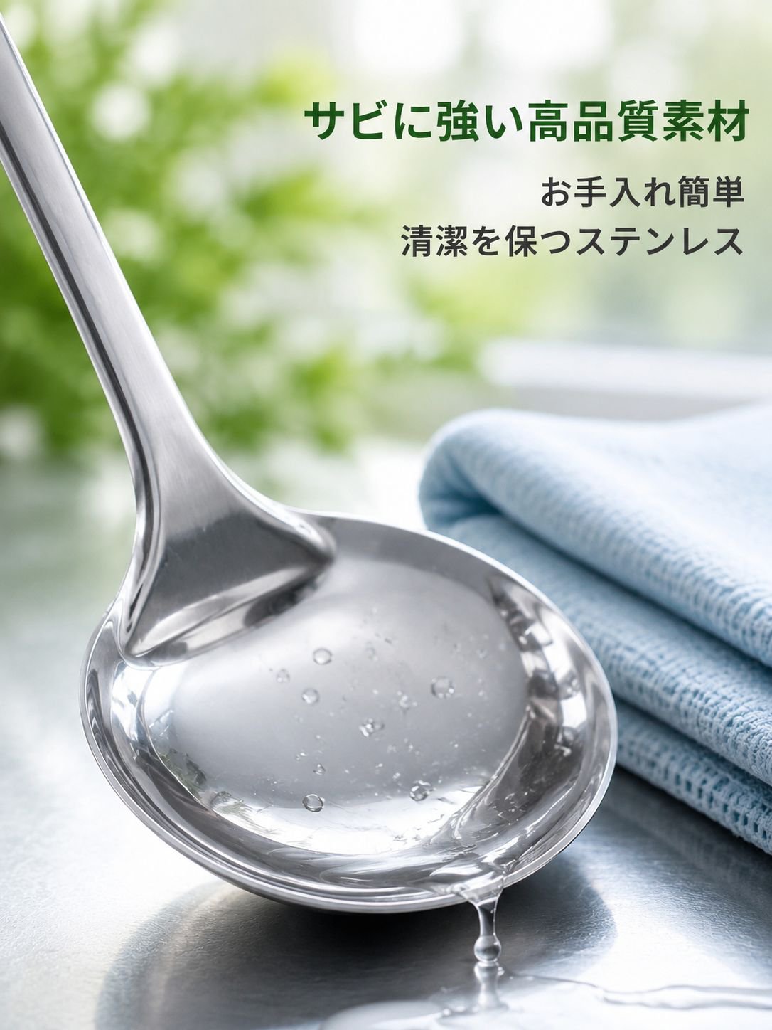 厚みのあるステンレス製キッチン用品5点セット