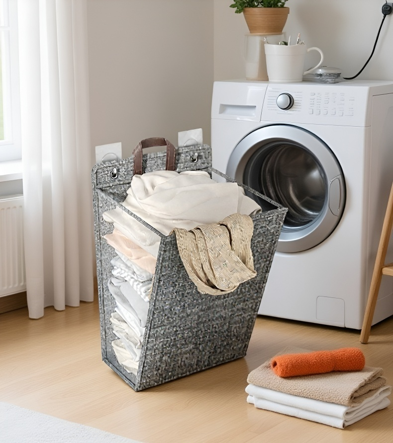 Gran capacidad de almacenamiento en cesta de ropa