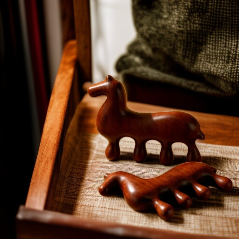 فرشاة تدليك خشب الصندل نسخة خاصة لعام الحصان