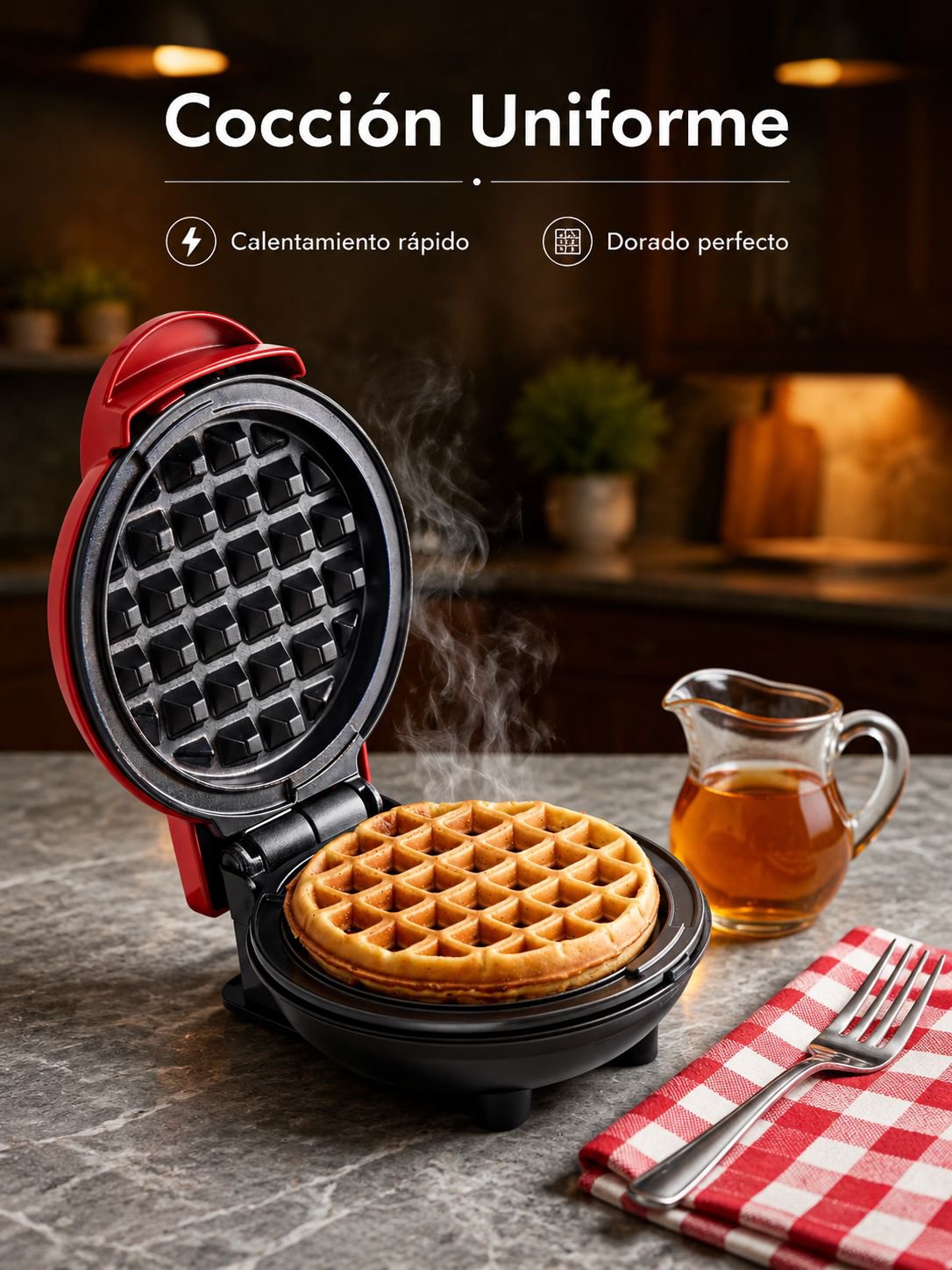 Máquina portátil para gofres