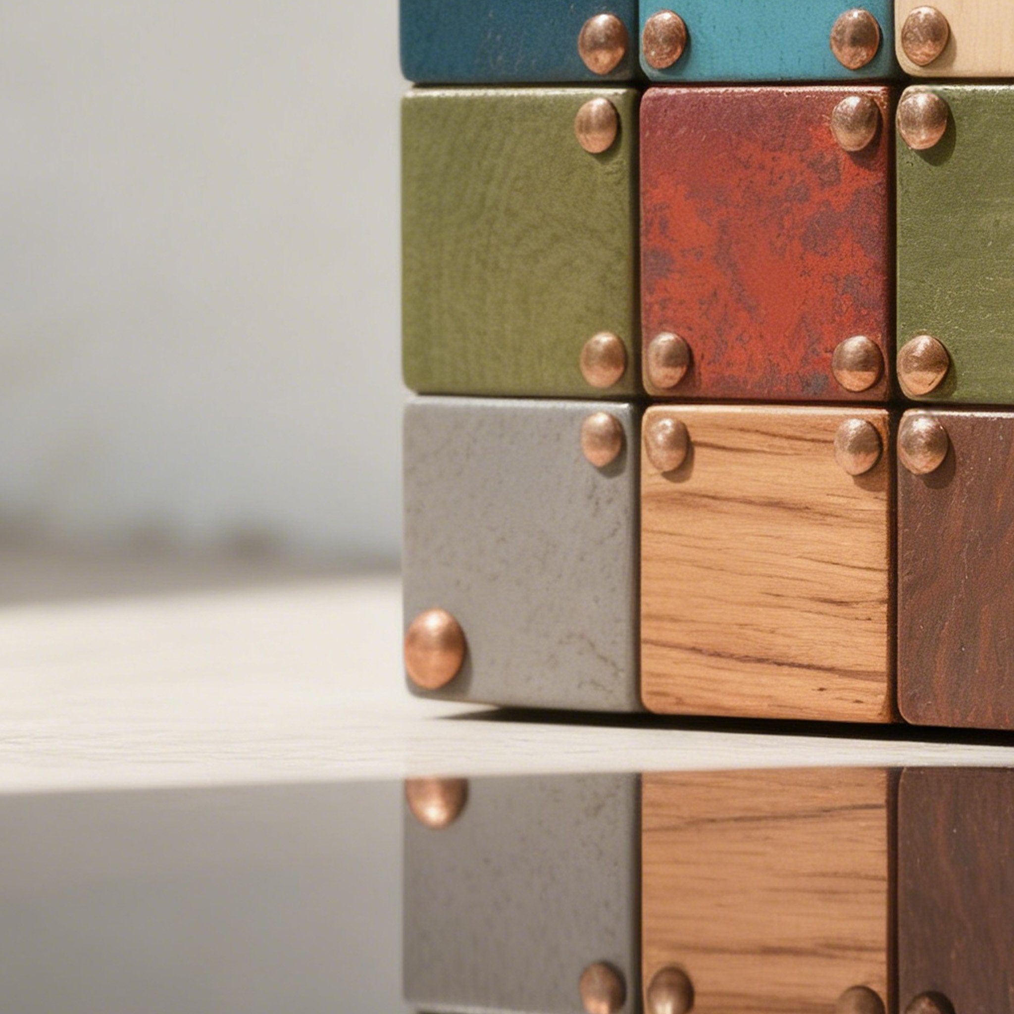 เด็กเล่นของเล่นไม้ลูกบาศก์ (แพ็ค 4 ชิ้น)