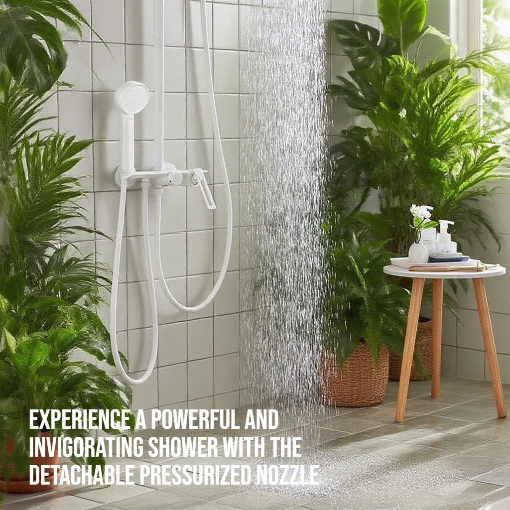 Detachable pressurized showerhead nozzle