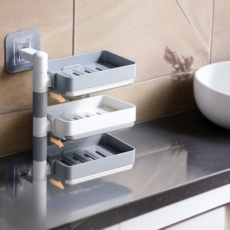 多功能免打孔壁掛式置物架