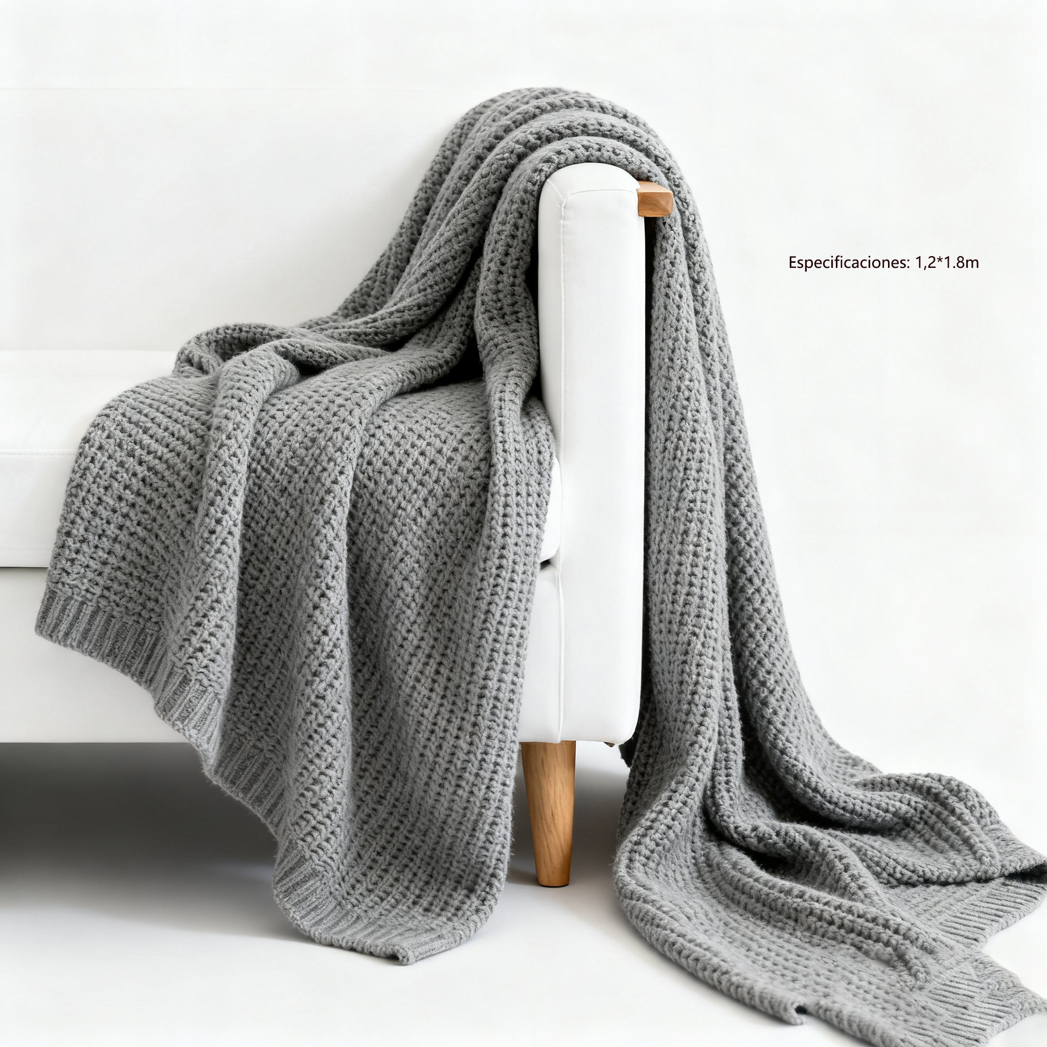 Manta decorativa sobre una cama moderna