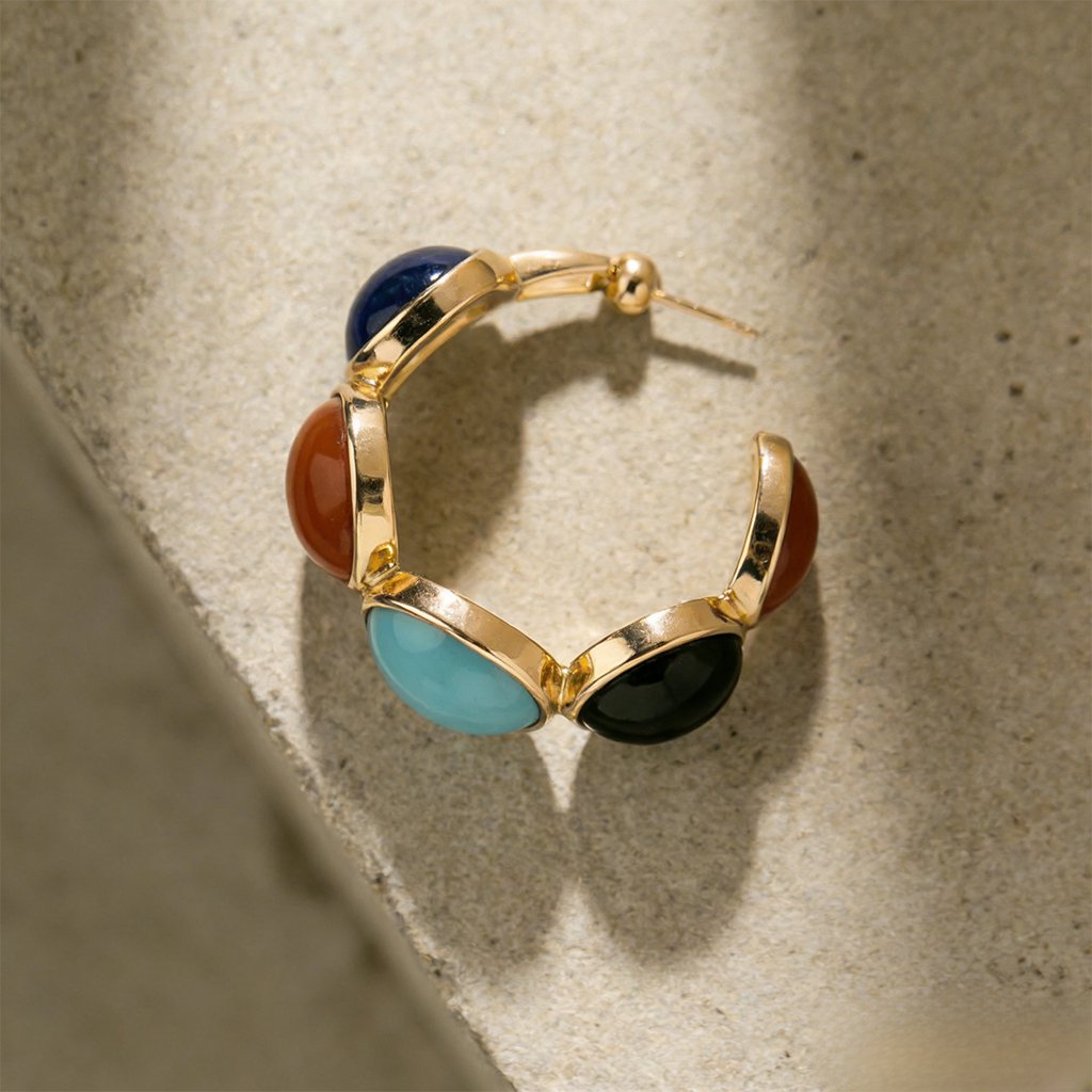 Fashion Zirconia Earring Set displayed on white background