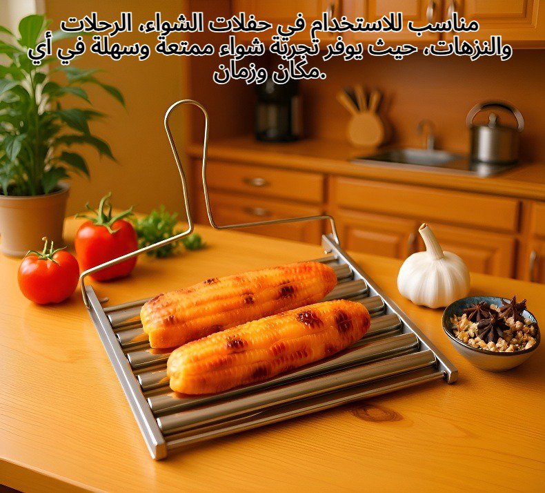 شواية باربيكيو دوارة لتحضير هوت دوغ مثالي