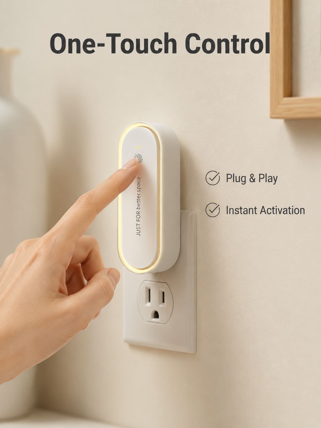 Ultrasonic mosquito and rodent repellent with LED light, 360° mosquito killer, energy-saving, compac