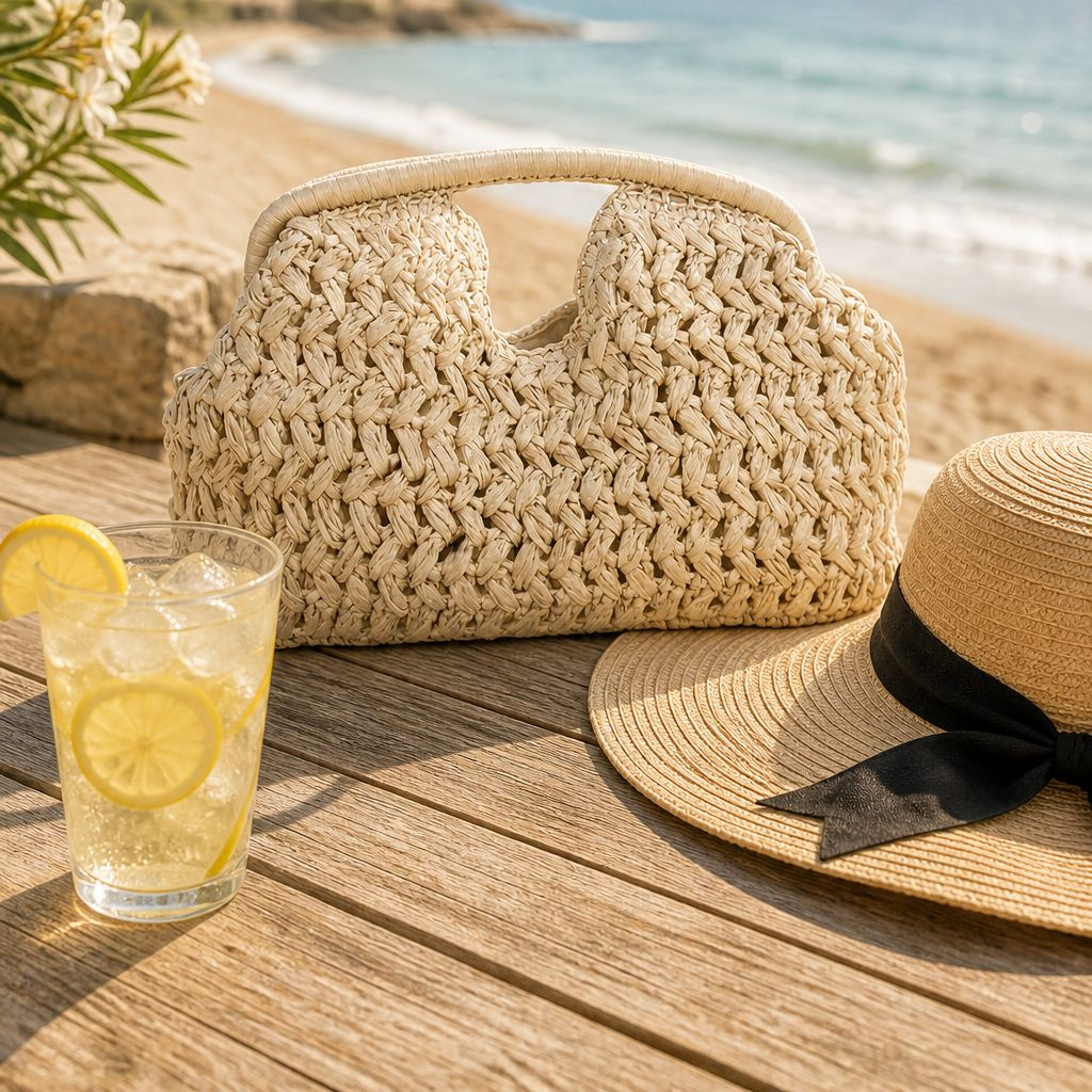 Handwoven Tote Bag for Women, 2026 Summer Beach Vacation New Style