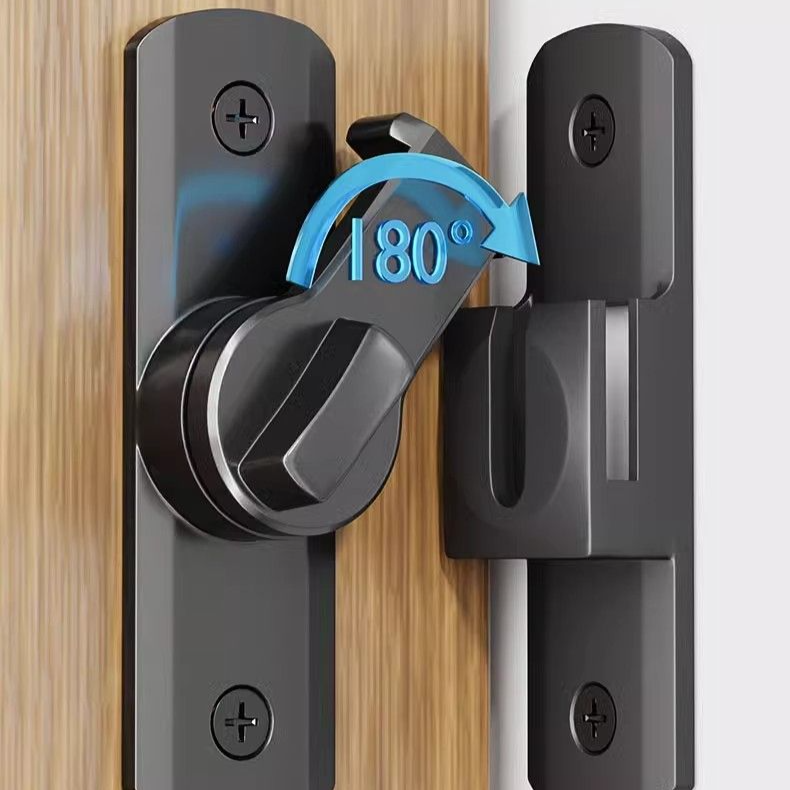 No-Drill Aluminum Alloy Door Lock Catch