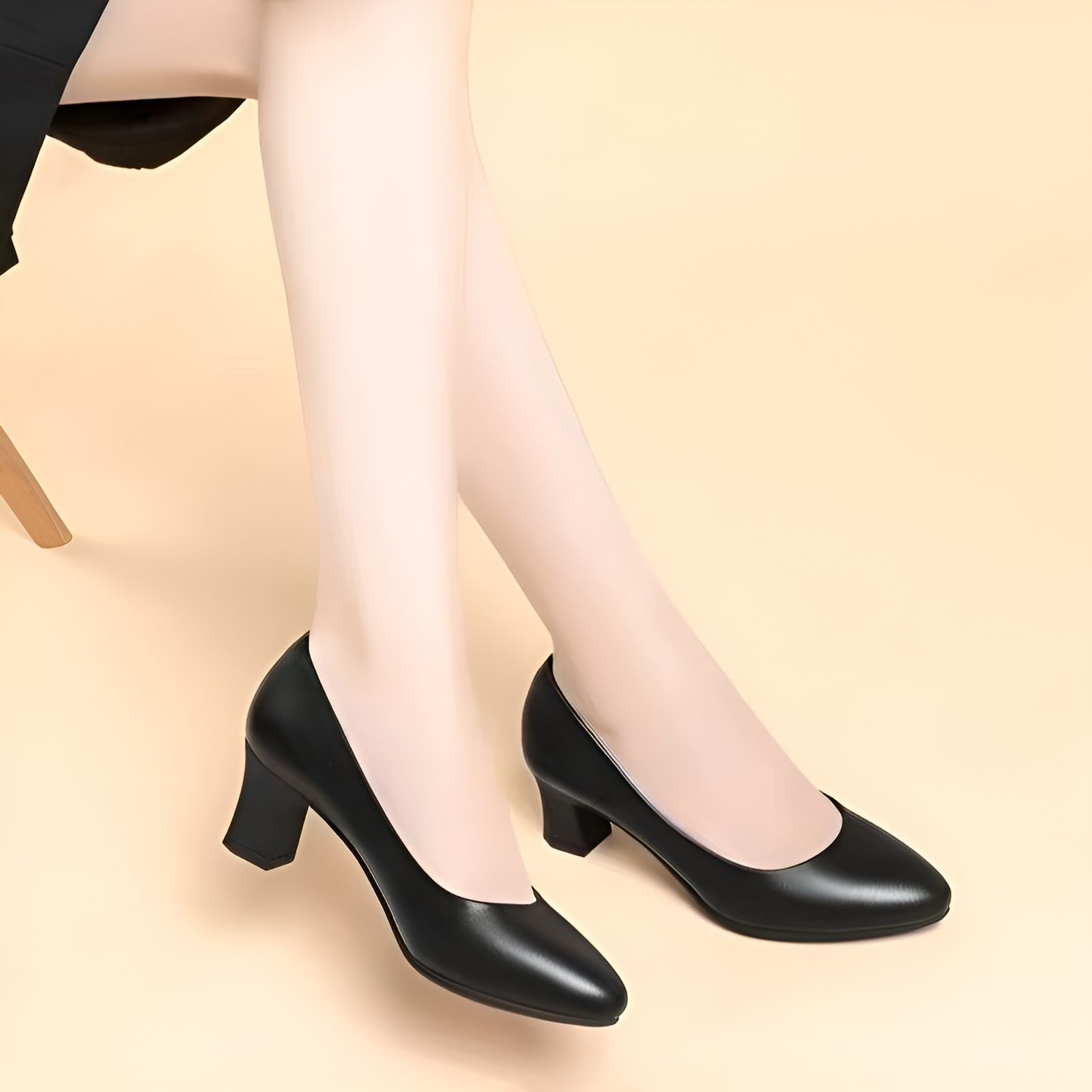 黑色職業女單鞋