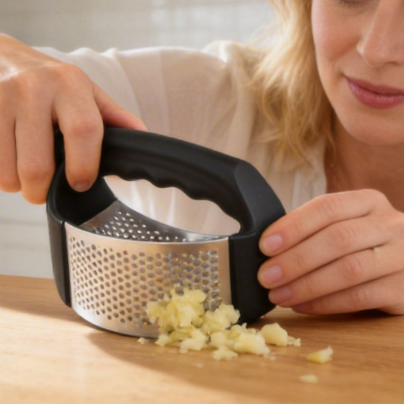 Food Grade 304 Stainless Steel Manual Garlic Paste Press