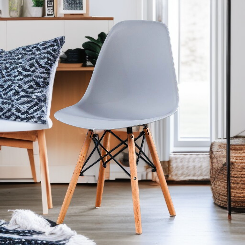 Silla de tocador tipo tulipán, silla para mesa de comedor y estudio