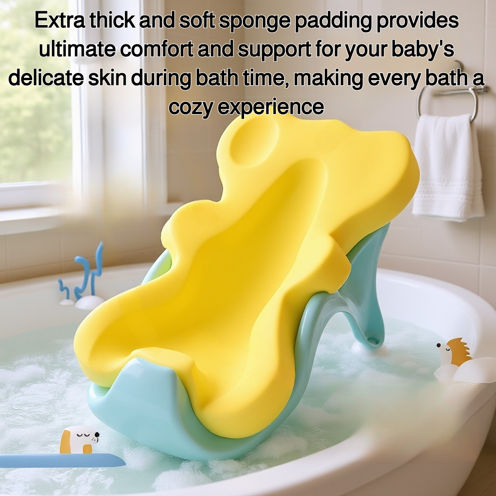 thick sponge pad for the baby bathtub