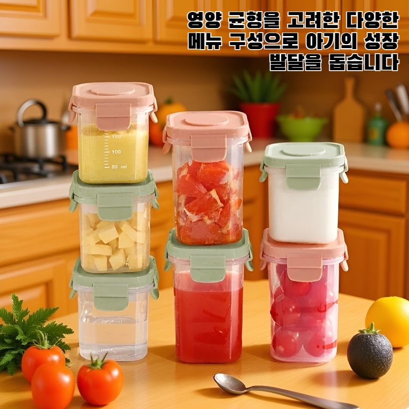 아기 이유식 도시락