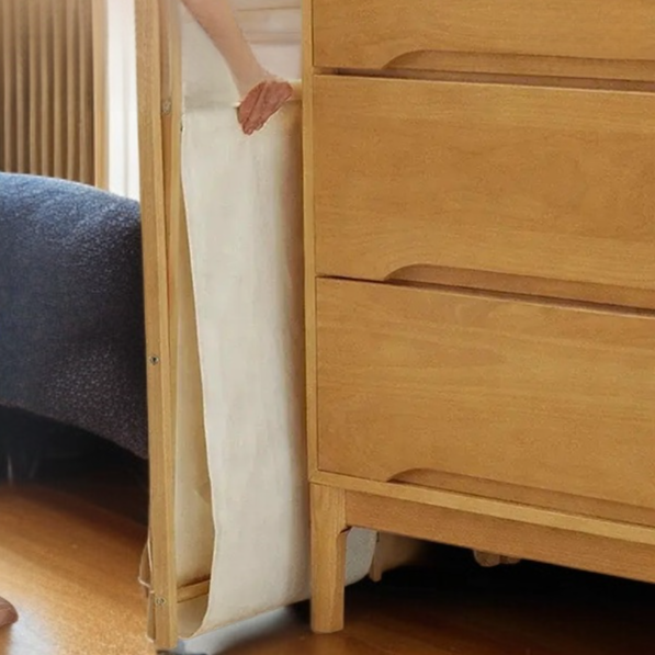 Robuster, faltbarer Bambus-Wäschekorb, umweltfreundlicher Haushalts-Organizer