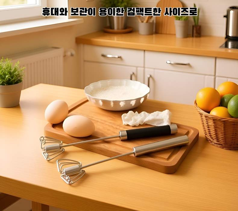계란 거품기로 계란을 휘젓는 모습