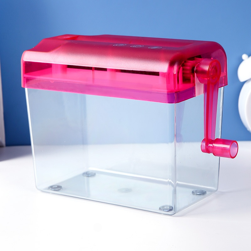 Mini manual paper shredder