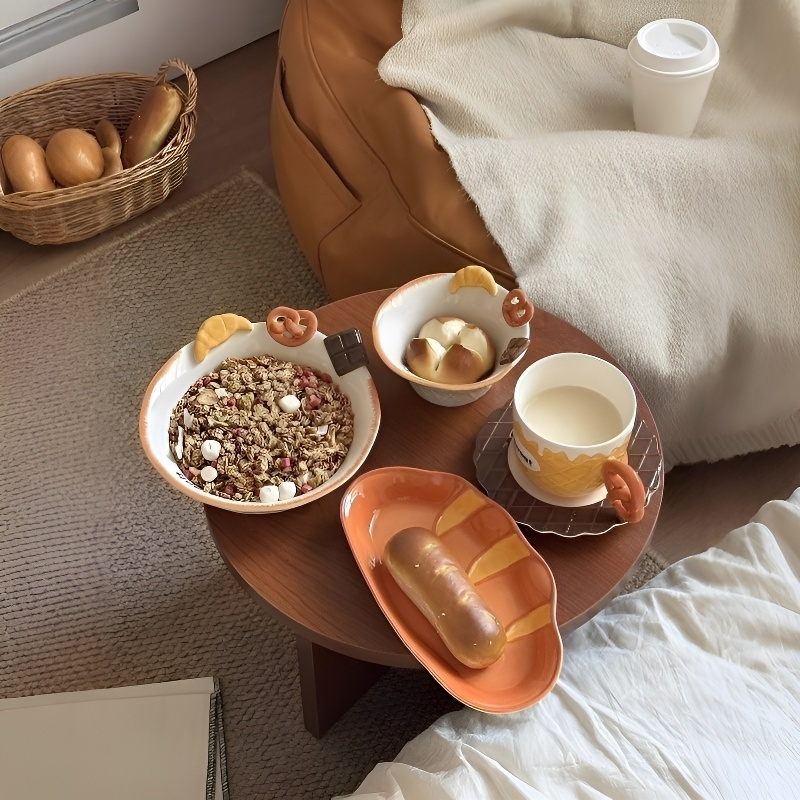 Juego de taza y platillo de café para el hogar