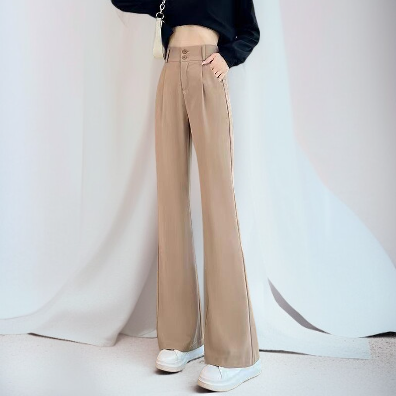 고급 소재의 플레어 슈트 팬츠