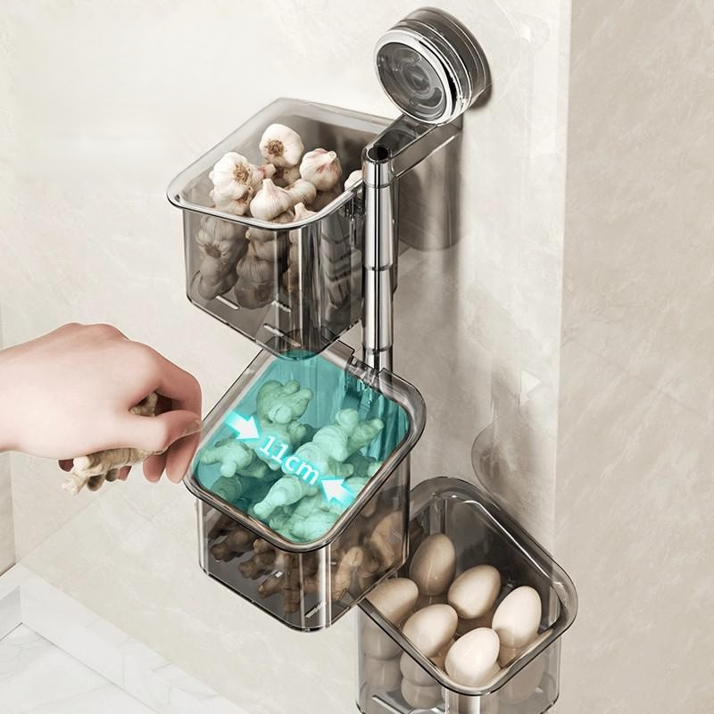 Suction Cup Rotating Storage Basket