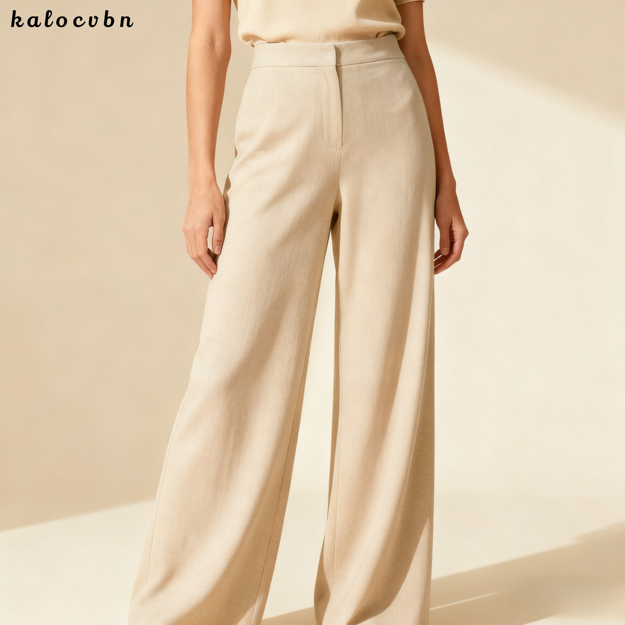 하이웨이스트 와이드 팬츠