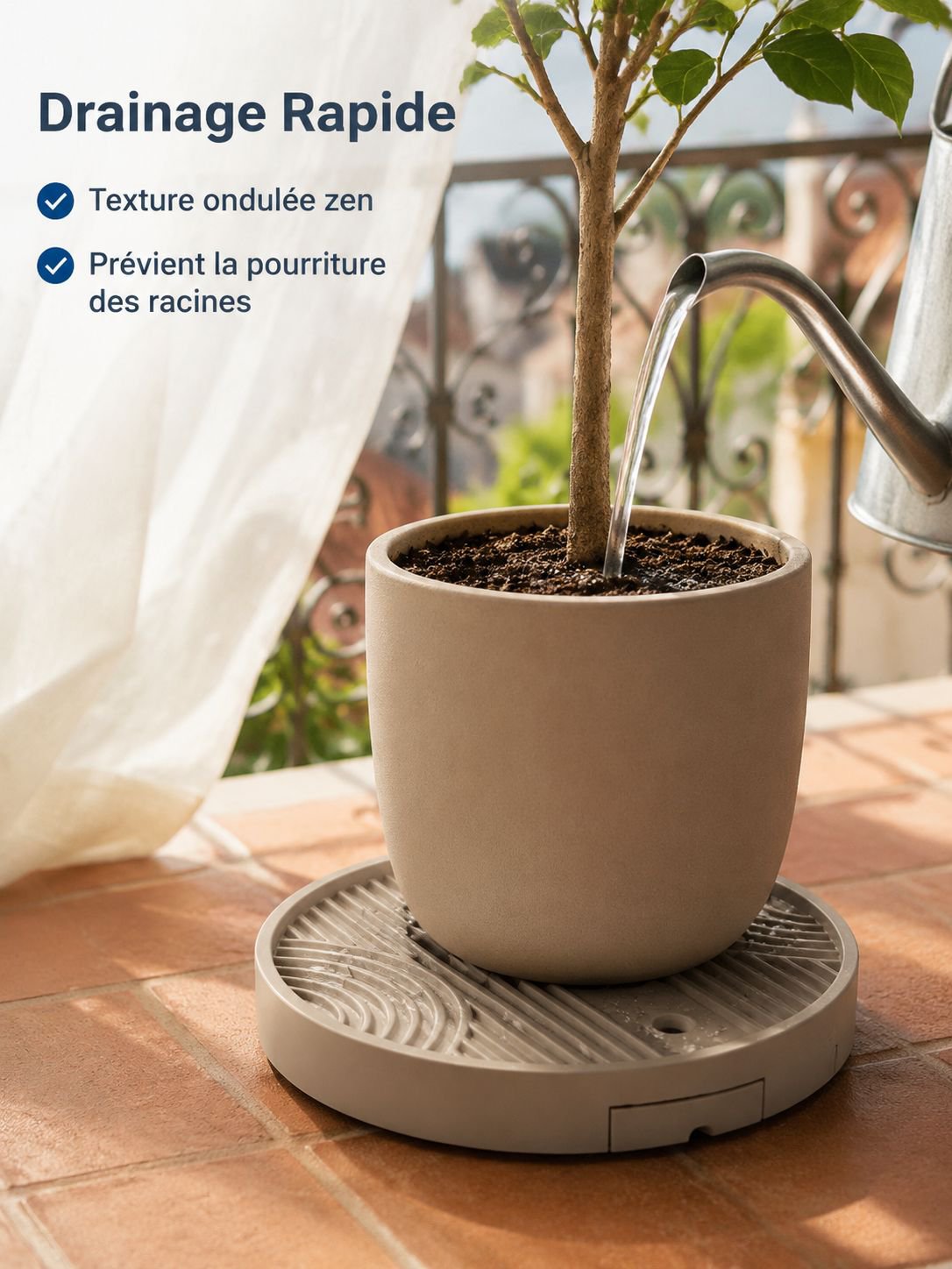 Plateau d'eau pour éviter les fuites sur le sol