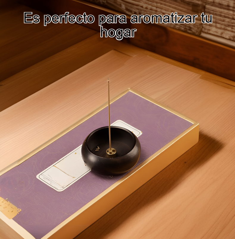 Soporte de incienso de madera elegante y resistente