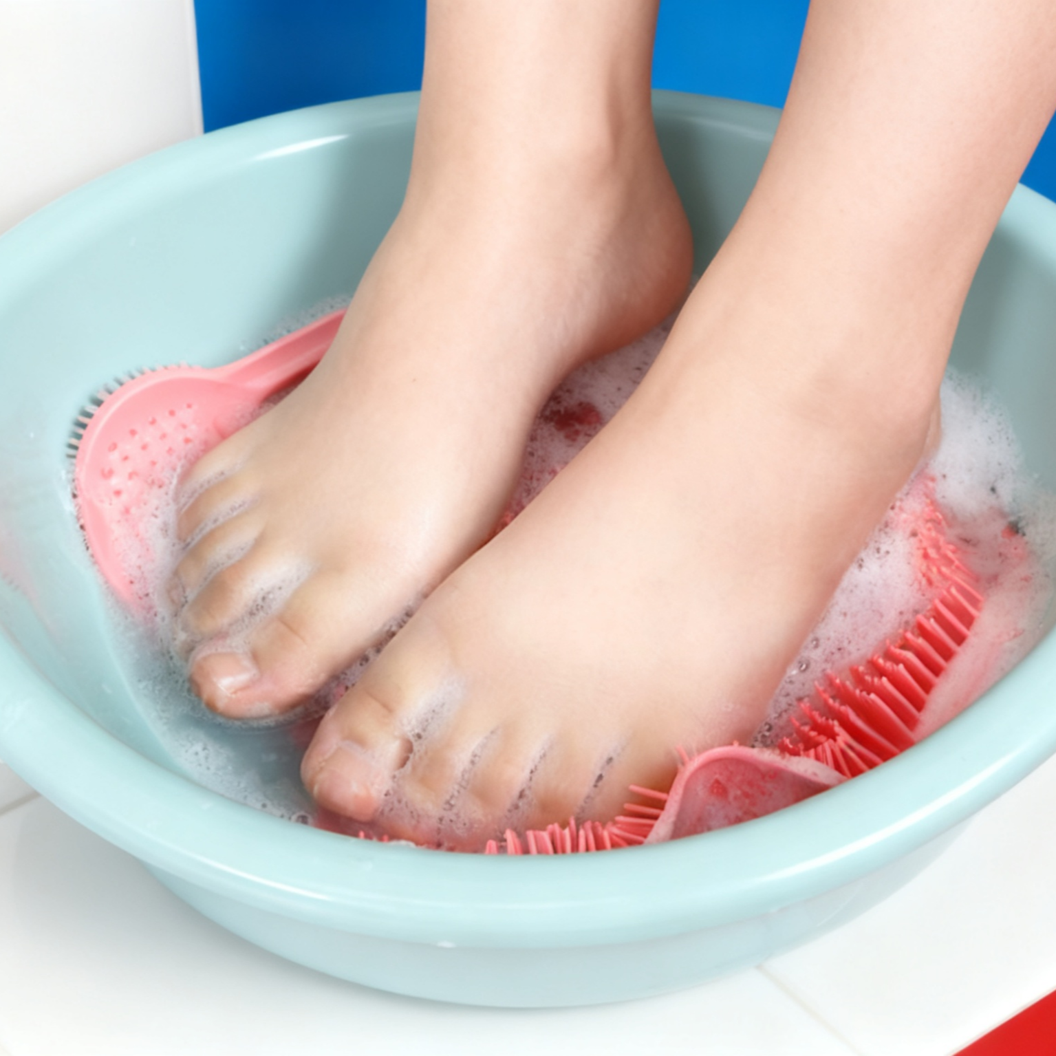 Silicone foot washer foot rubbing pad