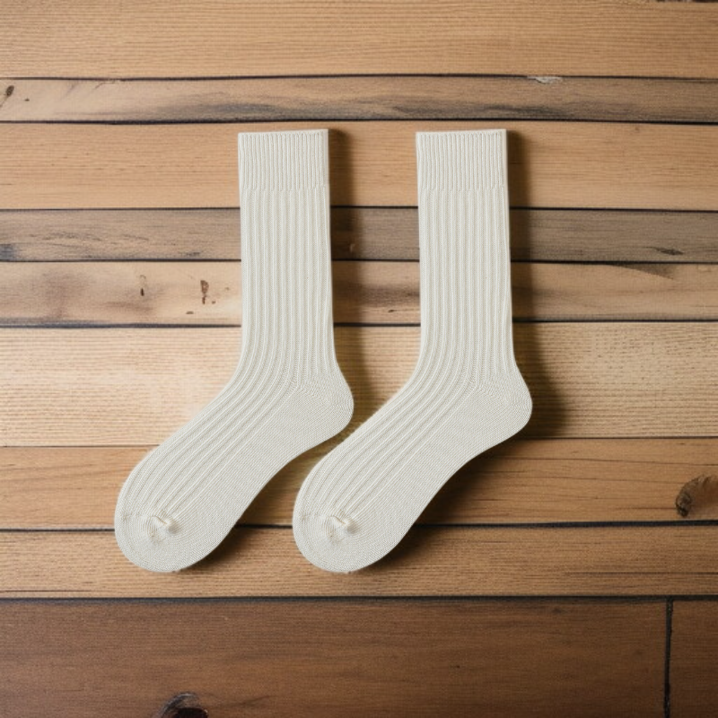 남녀용 흰색 롱삭스