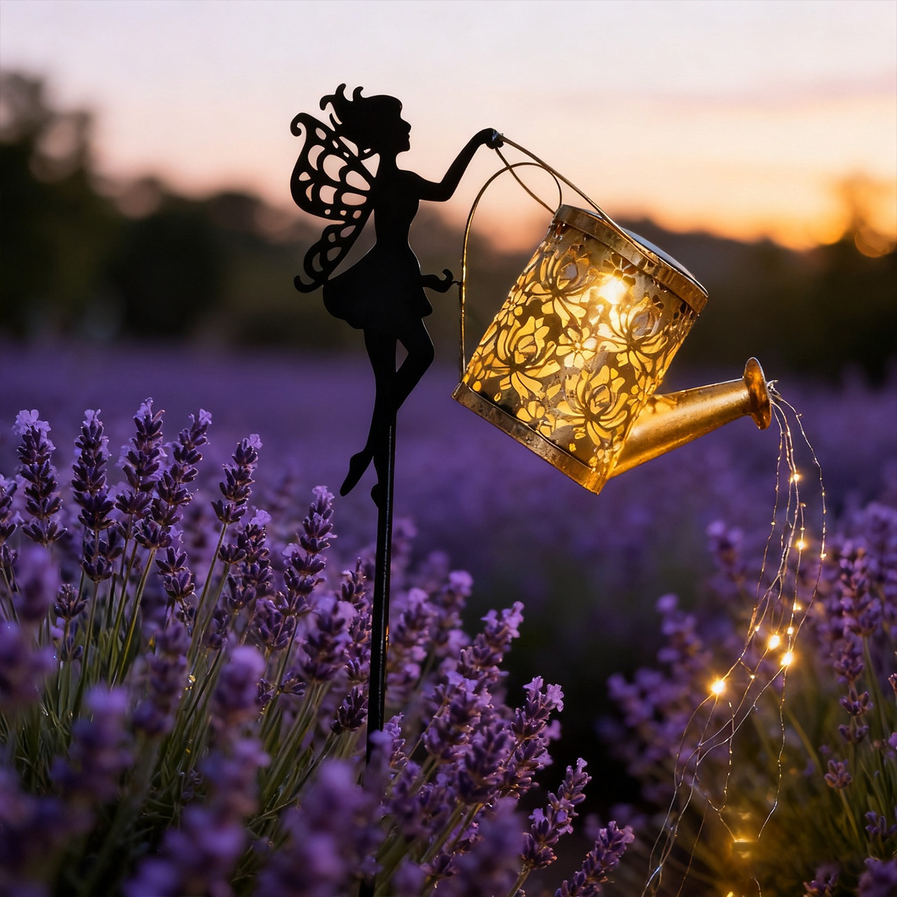 Fairy Watering Can Solar Garden Light