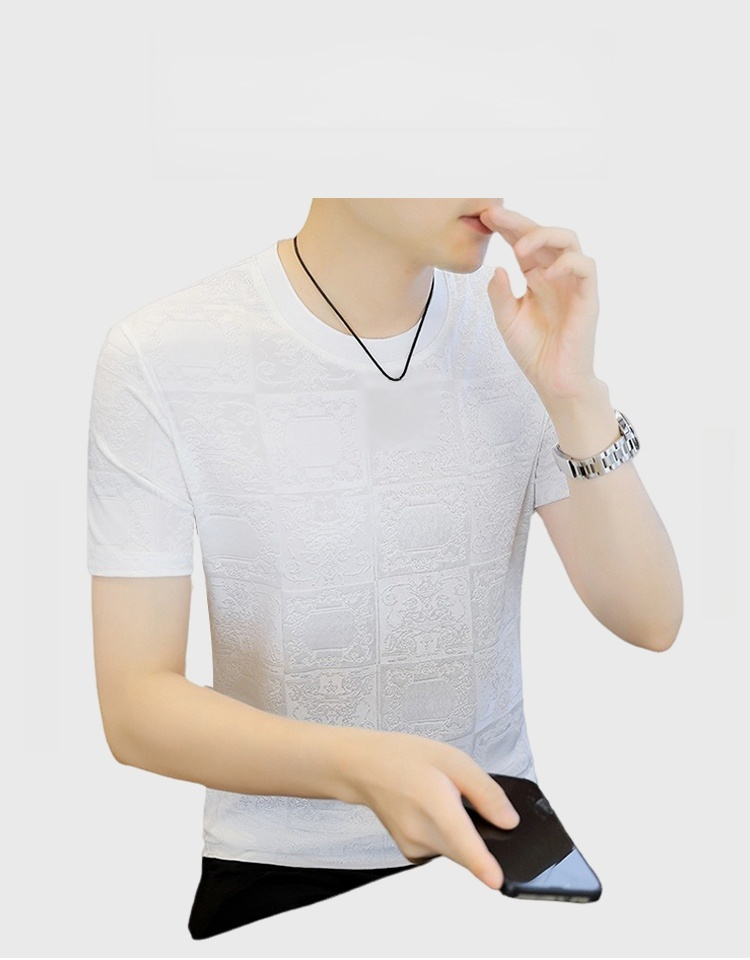 남성 아이스 자가드 반팔