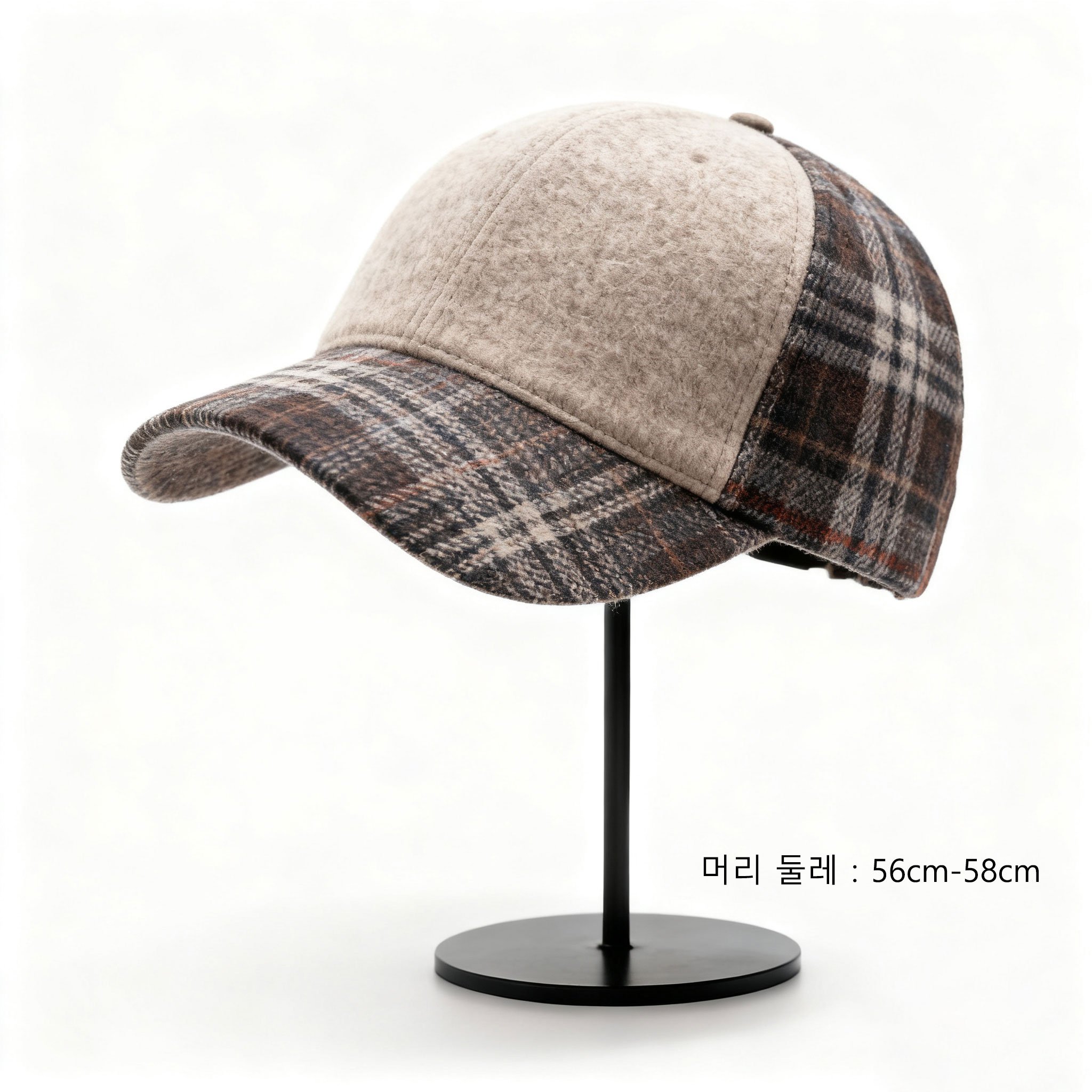 남성 체크무늬 야구 모자 코디