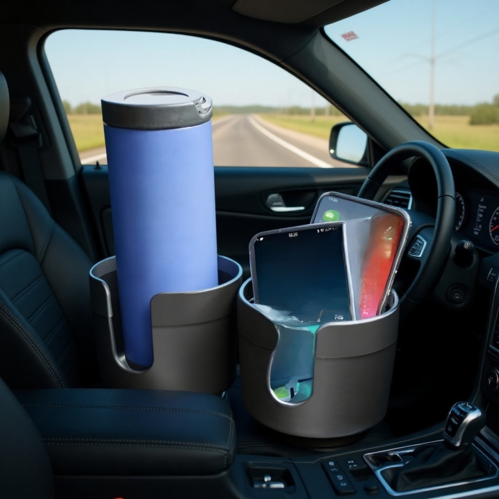 욕실에서 사용하는 확장형 컵 홀더